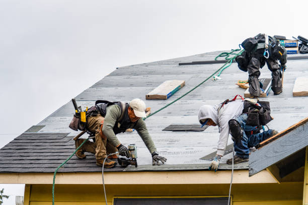 Professional Roofing technician working in Newport, RI